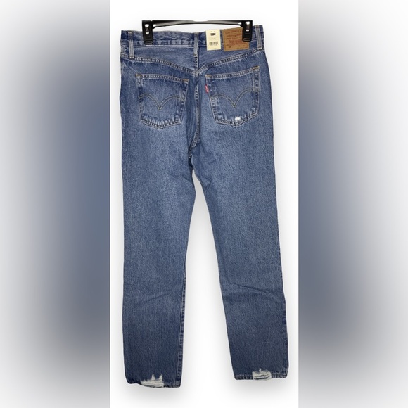 Women’s Levi’s 501 jeans. High‎ rise straight leg pant. NWT 29x32 medium wash​ - Picture 5 of 5